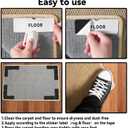 Rug Carpet Non Slip Grippers, Reusable Carpet Tape, No Damaging for Hardwood Floors, Strong Hold Rug Stickers for Area Rugs, Keep Corners Flat, Removable,16Pcs