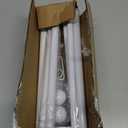 2 Pack White Curtain Rods for windows 32 to 48 inch, 5/8 inch Splicing Heavy Duty Metal Curtain Rod Set with Brackets