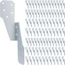 100 Pack Hurricane Straps Brackets, Heavy Duty Hurricane Ties with Black Powder-Coated, Hurricane Straps Trusses/Rafters Ties Brackets Joist Hangers for Wood, Shed, Roof