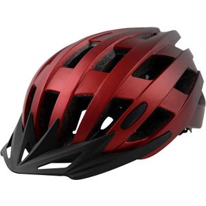 Adult Bike Helmets, Adjustable Mens Womens Bicycle Helmet, Lightweight Road Mountain Cycling Safety Sports Helmets with Detachable Visor (M:54-58cm/21.2''-22.8'', Matte-red)