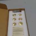 Goo-Ki Brushed Brass Cabinet Knobs with Backplate,Casual Luxury Solid Zinc Cabinet Handles for Drawer,Cupboard, Wardrobe,6 Pack