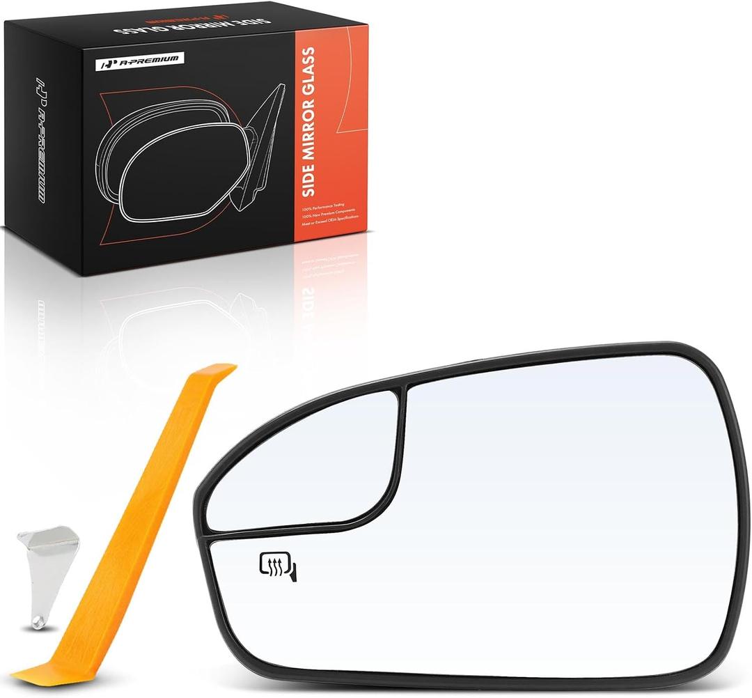 A-Premium Left Driver Side Heated Power Mirror Glass
Compatible with Ford Fusion 2013-2020, Police Responder Hybrid 2019-2020, With Blind Spot Rear Holder, Replace# DS7Z17K707F