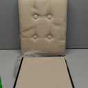 ALASDO Storage Ottoman Footrest Stool Small Ottoman with Storage Foldable Ottoman Foot Rest Footstool Bench for Living Room 17x13x13inches Beige