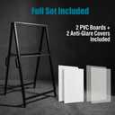 USCNC A Frame Sidewalk Sign 24x36 inches Sandwich Board Signs Outdoor Heavy Duty Double-Sided,including 2 Corrugated Boards 2 Anti-Glare for Business Indoor Outdoor (1PACK)