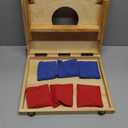 Portable Cornhole Board Set with Bean Bags 2 ft x 1 ft or 3 ft x2 ft or 10.16 * 5.04 Inch Foldable Corn Hole Games for Adults and Kids Indoor or Outdoor Corn Hole Toss Games Backyard Tarvel (Dark Wood)