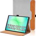 Case for Samsung Galaxy Tab A11 Plus 2025/ A9 Plus 2023 11 Inch - PU Leather Folio Stand Case with Hand Starp and Pocket, Auto Wake/Sleep Smart Tablet Cover, Gray