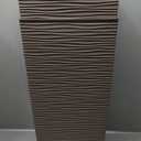 Mueller M-Resin Heavy Duty Tall Planters for Outdoor Plants, Indoor Grande Plant Pots, Boxes, Trees, Flower Pots, 2-Piece Set, 24, Modern Design, Built-in Drainage, Front Porch Decor, Mocha (24 x 11.5", Mocha)