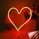 Britrio LED Neon Light Sign, Red Heart Shape Wall Hanging Neon Sign Bedroom Wall Art for Bar Kids Room Valentines Day Birthday Gift Party,Home Decor Neon Night Light USB Powered Dimmer Switch 13.4