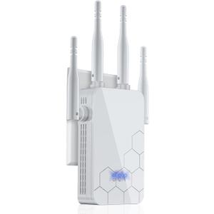 2026 WiFi Extender Internet Booster, 10000 Sq.ft Long Range Repeater Wireless Routers Amplifier, Mesh Wi-Fi 80% Faster | Broader Than Ever, Support More Network Devices at Home, 1-Tap Setup (white)
