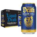 Liquid Death Soda-Flavored Sparkling Water - Killer Cola, Less Sugar*, Huge Flavor, No Caffeine, No Artificial Sweeteners, 12 Fl Oz (Pack of 12)