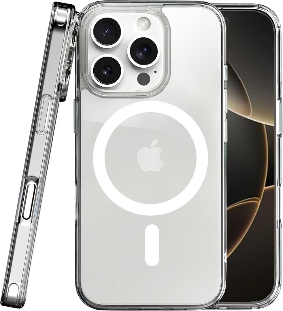 ALTURIZ for iPhone 16 Pro Max Case [6.9"] Compatible with MagSafe, [Military-Grade Protection], Shockproof, Non-Yellowing, Women Mens Girls Boys, Magnetic Phone Case for iPhone 16 Pro Max, Clear