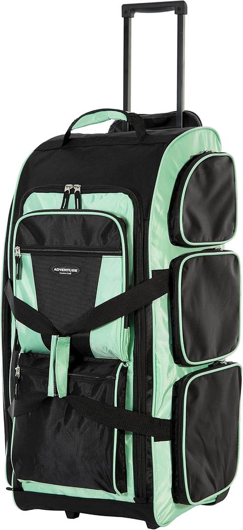 Travelers Club 30" Xpedition Rolling Duffel Bag, Seafoam
