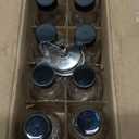 AOZITA 8 Pack, 2 oz Small Clear Glass Bottles w/Lid & 2 Funnels - 60ml Boston Shot Bottles for Health, Immunity, Potion, Wellness, Sample, Ginger, Juice - Mini Personal Care & Beauty Travel Bottle