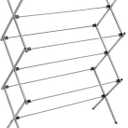 Honey-Can-Do Collapsible Laundry Drying Rack, Sturdy Steel, Foldable & Portable Clothes Drying Rack, Space-Saving Design, Indoor & Outdoor Drying, Ideal for Laundry Room 50lb Capacity, Silver