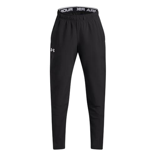 Under Armour Boys' Hockey Warm Up Pants, (001) Black / / White, X-Large