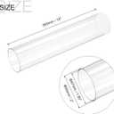 MECCANIXITY Plastic Pipe Rigid Polycarbonate Round Tube Clear 1.85"(47mm) ID 2"(50mm) OD 14" (350mm) High Impact for Lighting, Models, Water Plumbing