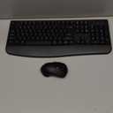 Wireless Keyboard and Mouse Combo, Full-Sized 2.4GHz Wireless Keyboard with Comfortable Palm Rest and Optical Wireless Mouse for Windows, Mac OS PC/Desktops/Computer/Laptops (Black)