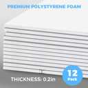 Foam Board 24" x 36" x 3/16" (5mm) - 12 Pack, White Poster Board, Double-Sided, Acid-Free Foam Core Board for Signs, Presentations, Schools, Offices, and Art Projects