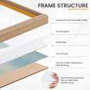 11x17 Picture Frame, Display Pictures 8x12 with Mat or 11x17 Without Mat, Wall Hanging Photo Frame, Natural, 1 Pack