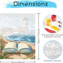 Reofrey Framed Paint by Numbers Kit for Adults & Beginner - 4Pcs 8x12Inch Canvas Architectural Landscape Paint by Numbers - Educational & Creative Art Set for Beginners - Perfect for Home Decoration