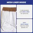 maamgic Mens Boys Short 80s 90s Vintage Swim Trunks with Mesh Lining Quick Dry Swim Suits Board Shorts (M)