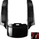 Motorcycle LED Rear Fender Extension Fascia Mudguard with Turn Signals Brake Running Lights Fit for Harley Touring Road Glide Road King Electra Glide Street Glide 2009-2013 (Black Lens)