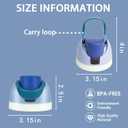 Replacement Lid for Owala-Fits Owala Cup 16oz,24oz,32oz,40oz,Leakproof, BPA-Free Water Bottle Top Lid Replacement Accessory with 2 Gasket Replacement Stopper and 2 Bottle O Seal Ring(Blue)
