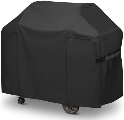 Grill Cover, 58 inch BBQ Gas Grill Cover for Outdoor Grill, 420D Oxford Waterproof, Anti-UV, Rip-Proof, Fade Resistant Material, Barbecue Cover,All Weather Protection,Black