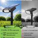 EZVALO Solar Spot Lights Outdoor IP67 Waterproof, Adjustable Solar Landscape Lights, 3 Lighting Modes Solar Spotlights for Outside Yard Garden Plant Trees Pathway Flag (Cool White-6Pack)