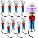 10 Pcs Light Up Ball Wand Flashing LED Ball Wand Spinning Light Magic Wand Toy for Kids Toddlers Colorful Classroom Prizes Party Favor Birthday Gift
