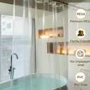 60x74 Inch Plastic Shower Curtain, Clear 8G Heavy Duty Waterproof 74 Inch Shower Curtain Liner Long with 3 Magnets and 10 Rustproof Grommets 60 x 74