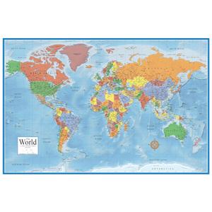 Swiftmaps World Premier Wall Map Poster Mural 24h x 36w Paper Folded