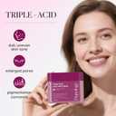 depology Triple-Acid Exfoliator Toner Pads - Double sides Gentle Resurfacing Pads with Glycolic, Lactic & Salicylic Acid for Pores, Dullness & Texture