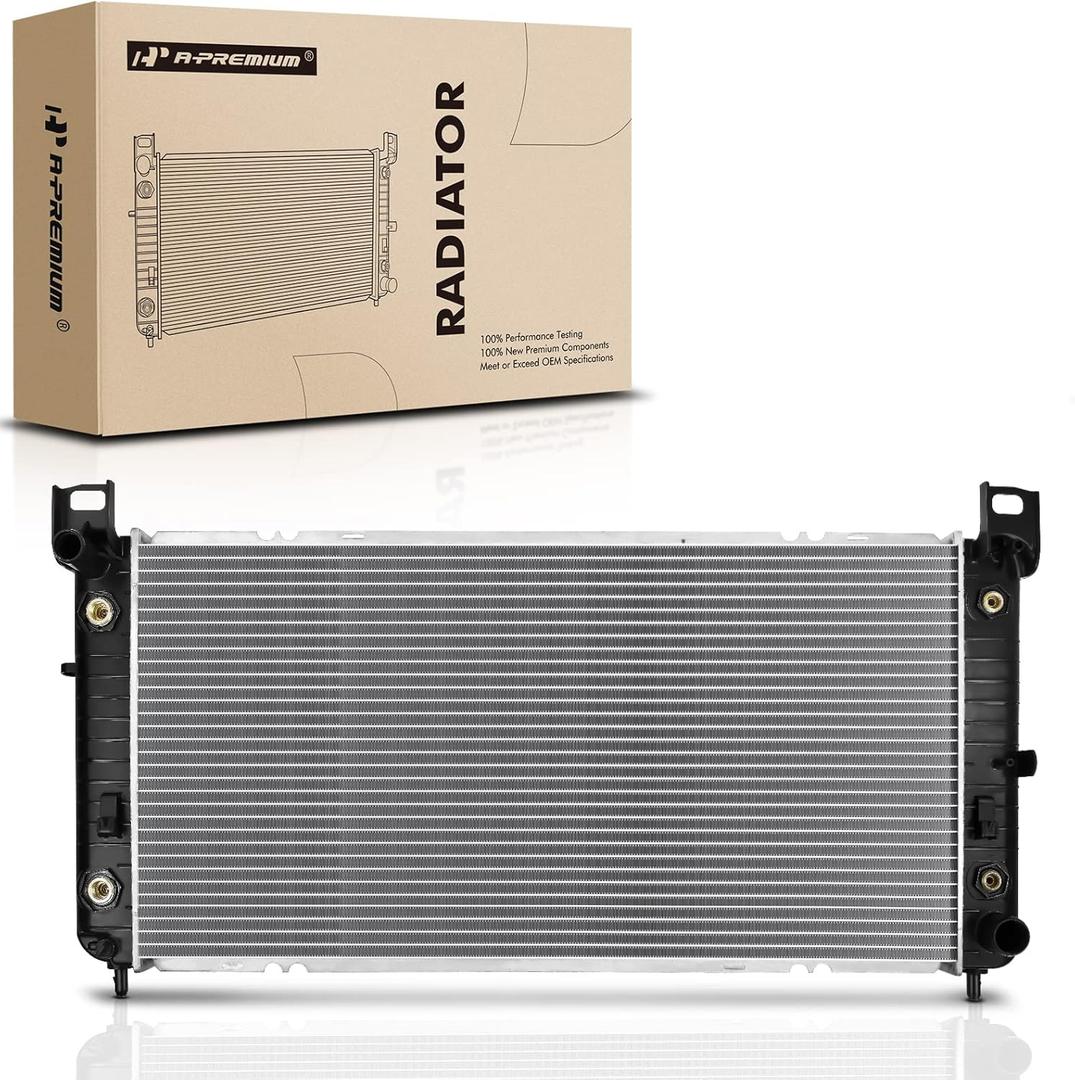 A-Premium 34" Engine Coolant Radiator Assembly Compatible with Chevy Silverado, Suburban, Tahoe & GMC Sierra, Yukon & Cadillac Escalade, Automatic Transmission, with Transmission & Engine Oil Cooler