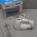 Hamilton Beach 6-Speed Electric Hand Mixer with Whisk, Traditional Beaters, Snap-On Storage Case, 250 Watts, White