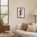 Abstract Minimalist Line Art Canvas Wall Art Framed Modern 24X16 Inch | Ready To Hang abstract minimalist modern style line Painting Prints Picture Poster living room bedroom bathroom dormitory