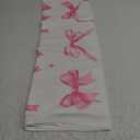 R HORSE Coquette Pink Bow Beach Towel for Girls Women, 30 x 60 inch Microfiber Summer Beach Pool Towel Quick Dry Sand Free Blanket for Bath Sport Travel Swimming Camping Party Supplies