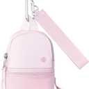 Babysun Mini Backpack Keychain Wristlet Pouch Small Change Coin Purse Cute Zipper Wallet With 3 RFID Card Slots For Women/Men Airpods Cosmetics