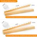 4PCS Wooden Scalloped Mahjong Racks with Magnetic Pushers, Natural Wood American Mahjong Tile Rack Set of 4, Modern Table Game Accessories for Mahjong Tiles（Natural,20, 20 in