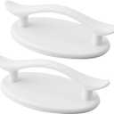2 x 4-Pack Self-Stick Instant Cabinet Drawer Handles Pulls - Self-Adhesive Pull Handles Helper for Kitchen, Window, Sliding Closet, Bathroom, Mirror Door (White)