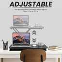 Standing Desk Converter 23.6" x 13.4", Adjustable Height 2.4"15.7", Sit Stand Converter with Sturdy Steel Frame, Ergonomic Standing Desk Topper & Monitor or Laptop Riser for Home Office, 34'60 CM
