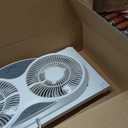 Comfort Zone 9-Inch Smart WiFi Twin Window Fan 3-Speed Dual Blade Fan with App & Voice Control, Reversible Exhaust, Cooling & Circulate Modes, Expandable 23.5" to 37", Bug Screen