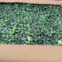 EverNture 48"x120"(40 SQFT) Grass Wall Panels, Artificial Grass Backdrop, Fake Greenery Plant Boxwood Roll with Flower, Green Wall Decor for Outdoor Indoor Patio Garden Backyard