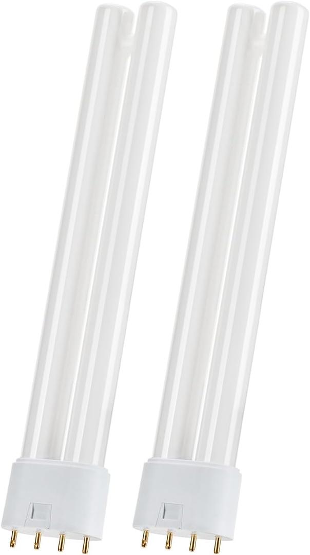 GRONGU 2G11 18W Replacement Bulbs with 4 Pin Base, H-Shaped Twin Tube Light Bulb Fit for Indoor Outdoor 18W Appliance Light Lamps, 2 Packs