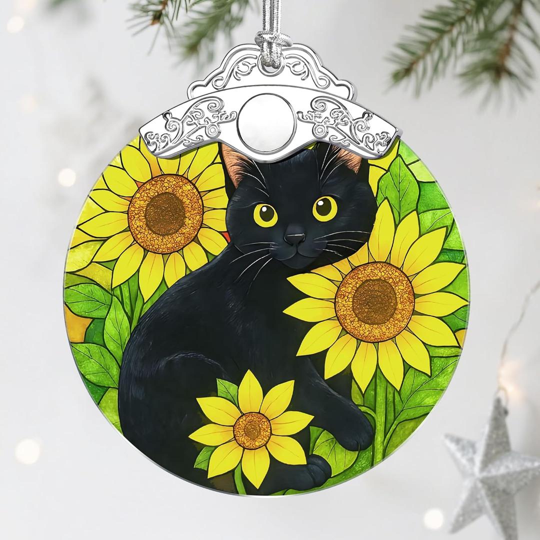 Black Cat Christmas Decorations, Christmas Ornaments for Tree, Holiday Ornaments, Gifts for Cat Lover, Pet Lover Gift, Holiday Party Gifts, Gift Ideas & Xmas Present