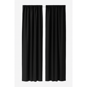 Black Curtains 2 Panels – Size 39.5 x 62 inches