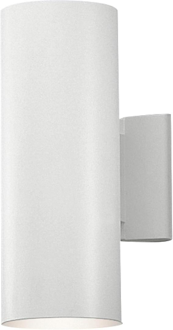 Kichler 9244WH Outdoor Cylinder Wall Mount Sconce UpLight Downlight, White 2-Light (5" W x 12" H) 130 Watts