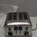 Cuisinart 4 Slice Compact Stainless Steel Toaster with Extra-Wide Slots for Bread, French Toast, Bagels & Pastries, Defrost & Reheat Functions, CPT-180P1, Brushed Stainless, Removable Crumb Tray