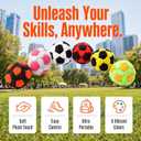 Soccer Hackys Footbag SacksSoft Plush Footbags for Adults,Durable Fleece Juggling Balls,for Foot Coordination Training, Stress Relief,Outdoor Play, Party Favors