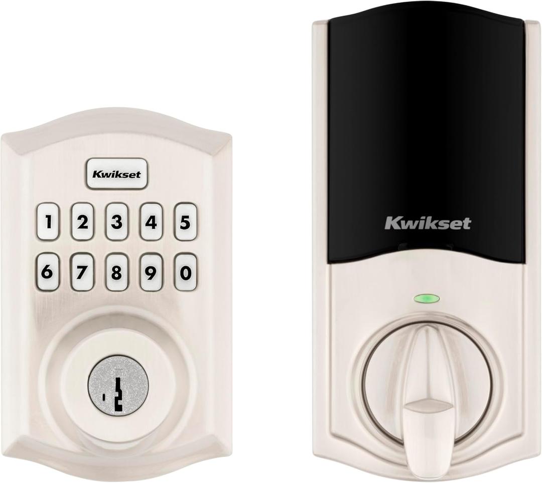 Kwikset HomeConnect 620 Z-Wave Long Range Enabled Keypad Smart Lock Convenient Keyless Entry, Customizable User Codes, Ring Alarm Compatible, Hub Required, Sold Separately Satin Nickel Traditional Kwikset HomeConnect 620 Z-Wave Long Range Enabled Keypad Smart Lock Convenient Keyless Entry, Customizable User Codes, Ring Alarm Compatible, Hub Required, Sold Separately Satin Nickel Traditional